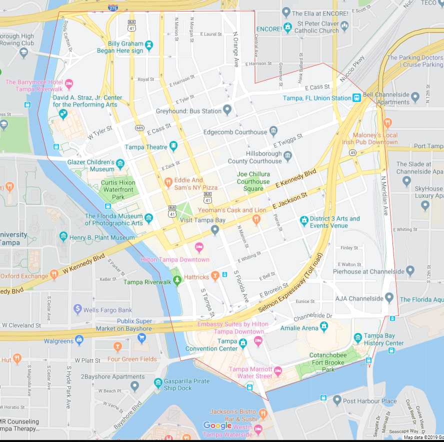 Downtown Tampa Computer Repair near me tampa map
