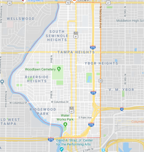 Tampa Heights Computer Repair near me tampa map